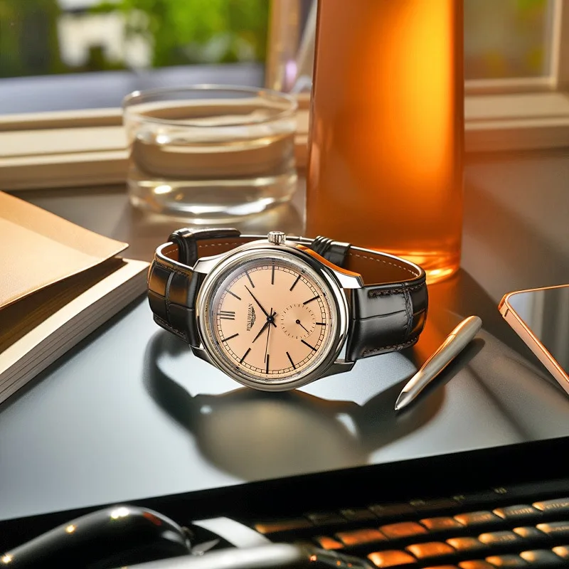 Мужские модные ретро кожаные часы кварцевые аналоговые деловые наручные часы подарок на день рождения