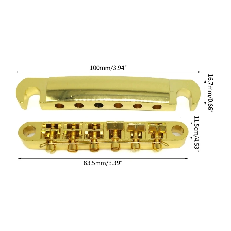 Guitar Tune O-Matic Bridge and Stop Bars Tailpiece Combo with Studs Replacements