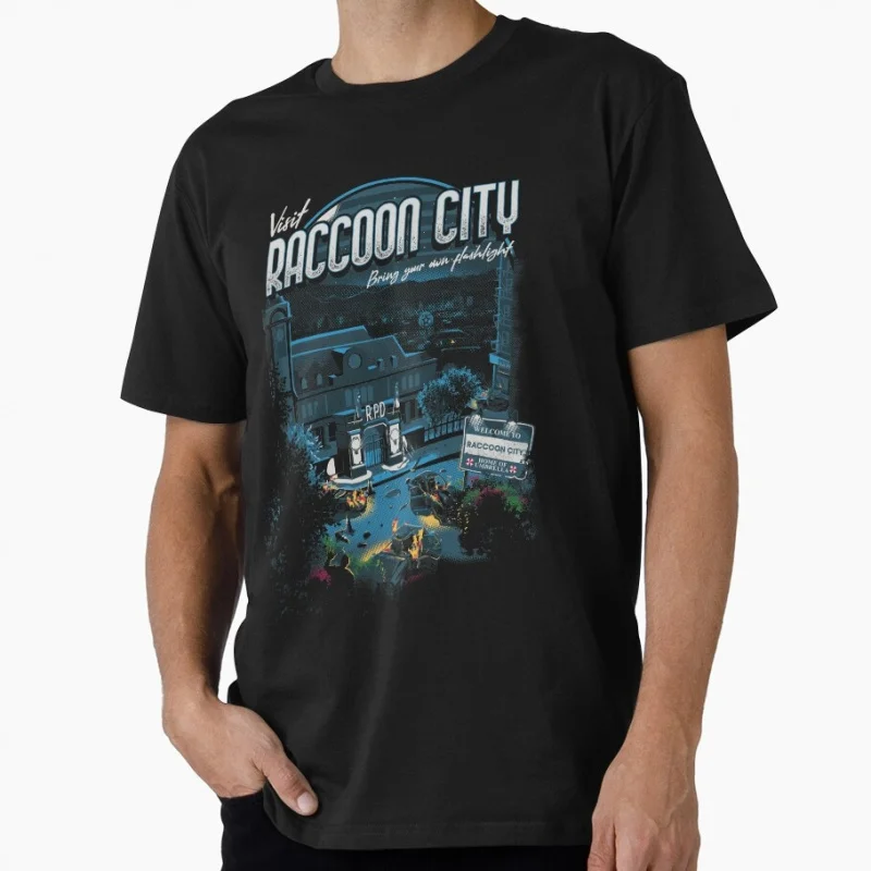 Visit Raccoon City Horror Survival Game Resident Evil VideoGame Gift T shirt Unisex Gamer Tee Short Sleeve Graphic clothes S-6XL