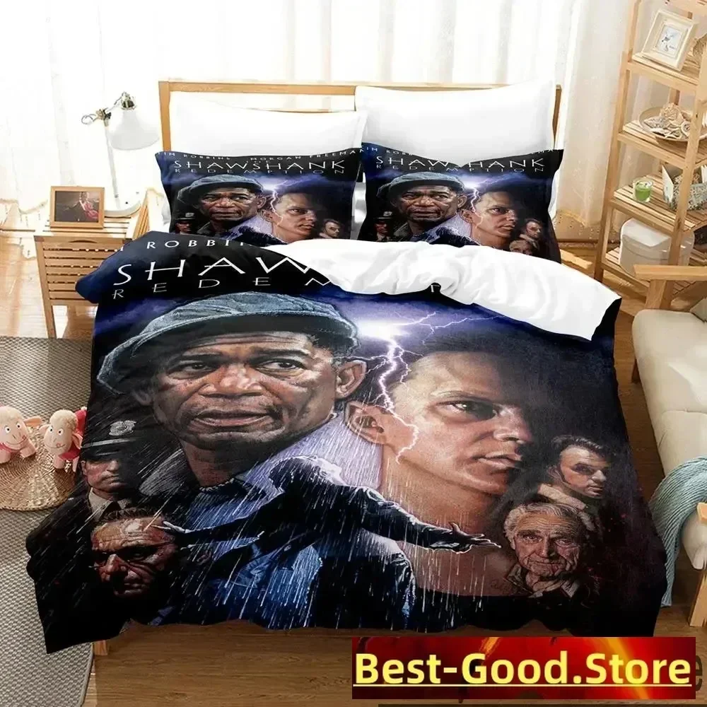 Ensemble de literie Shawshank Redemption imprimé en 3D, housse de couette, taie d'oreiller, pour garçons et filles, taille Twin Queen King, pour garçons et adultes