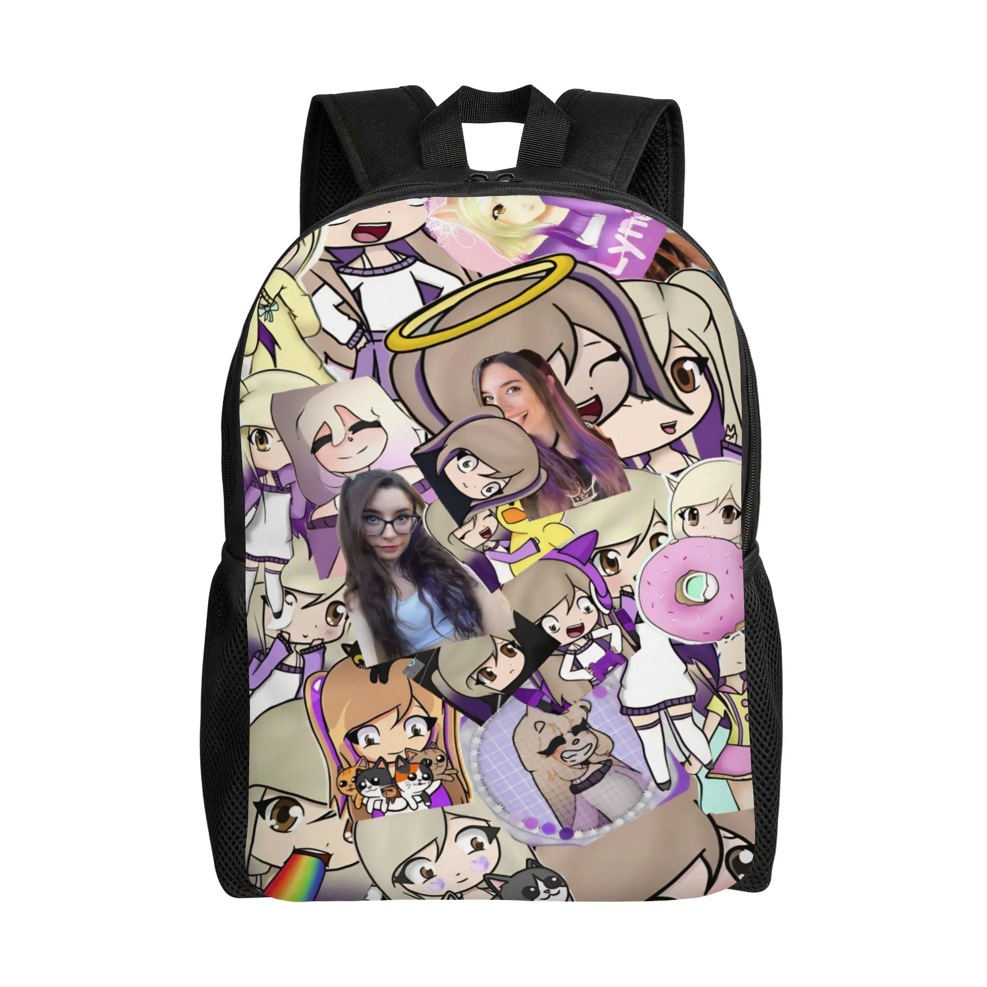 Dense Real Mix Collage Lyna Vallejos  Backpack for  Girls Boys Lightweight  School Bag for Toddlers