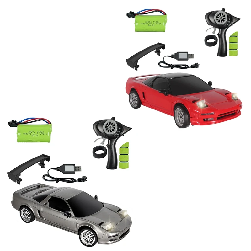 B-M LD1803 1/18 2.4G 2WD RC Car Drift Vehicles LED Lights Full Scale Controlled Model Children Toys