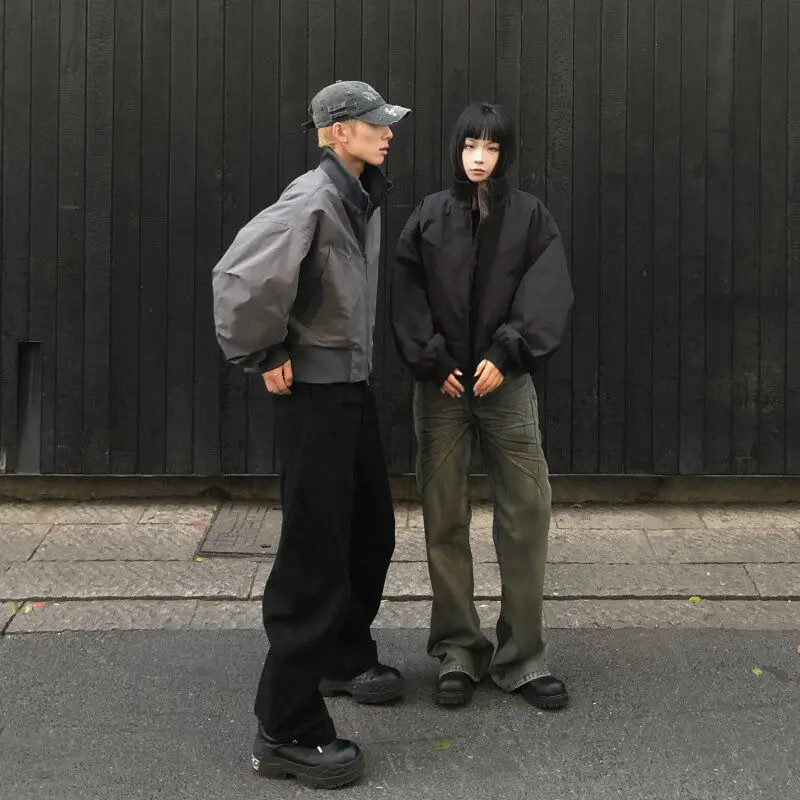 

Men's Bomber Jaet Pilot Coat Spring Autumn Design ort ape Baseball Sle Snake Skin Splicing Loose Fit Polyester Fiber