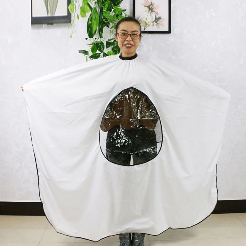 Salon Barber Hairdressing Cape With Transparent Window Haircut Shave Cloak Apron Professional Barber Shop Styling Tool view 5