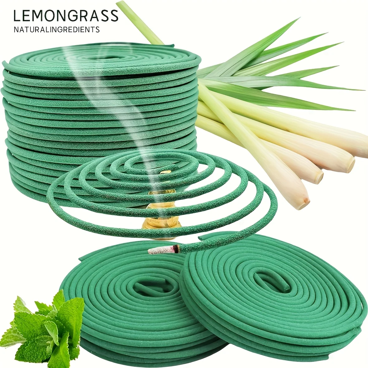 Fragancia de bobinas de aromaterapia de hierba de limón de lavanda para patio, porche, piscina, decoración del hogar de jardín de acampada, bobinas de incienso al aire libre