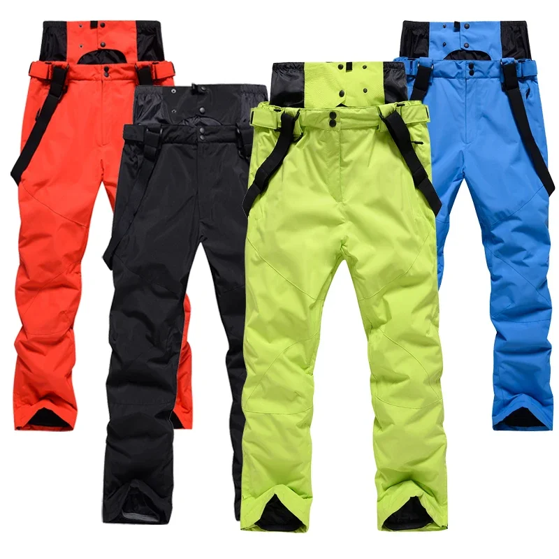 New Winter Windproof Waterproof Ski Pants Men Outdoor High Quality Warm Snow Trousers Winter Male Ski Snowboarding Pants Brand