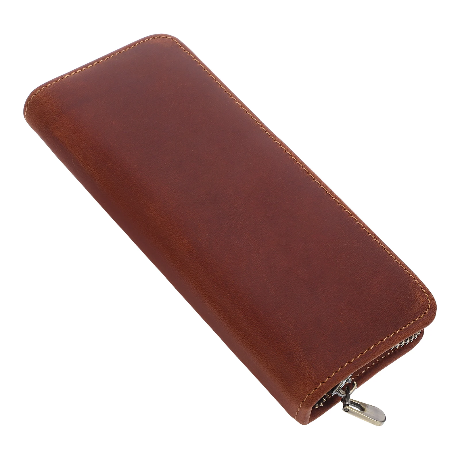 

Retro Pencil Bag Pouch Case Vintage Stationery Organizer Cowhide Marker