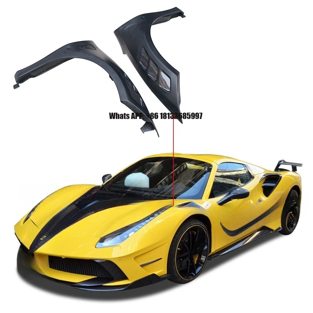 Carbon Fiber Mix Fiberglass MSY Style Front Side Fender for Ferrari 488 GTB Spider
