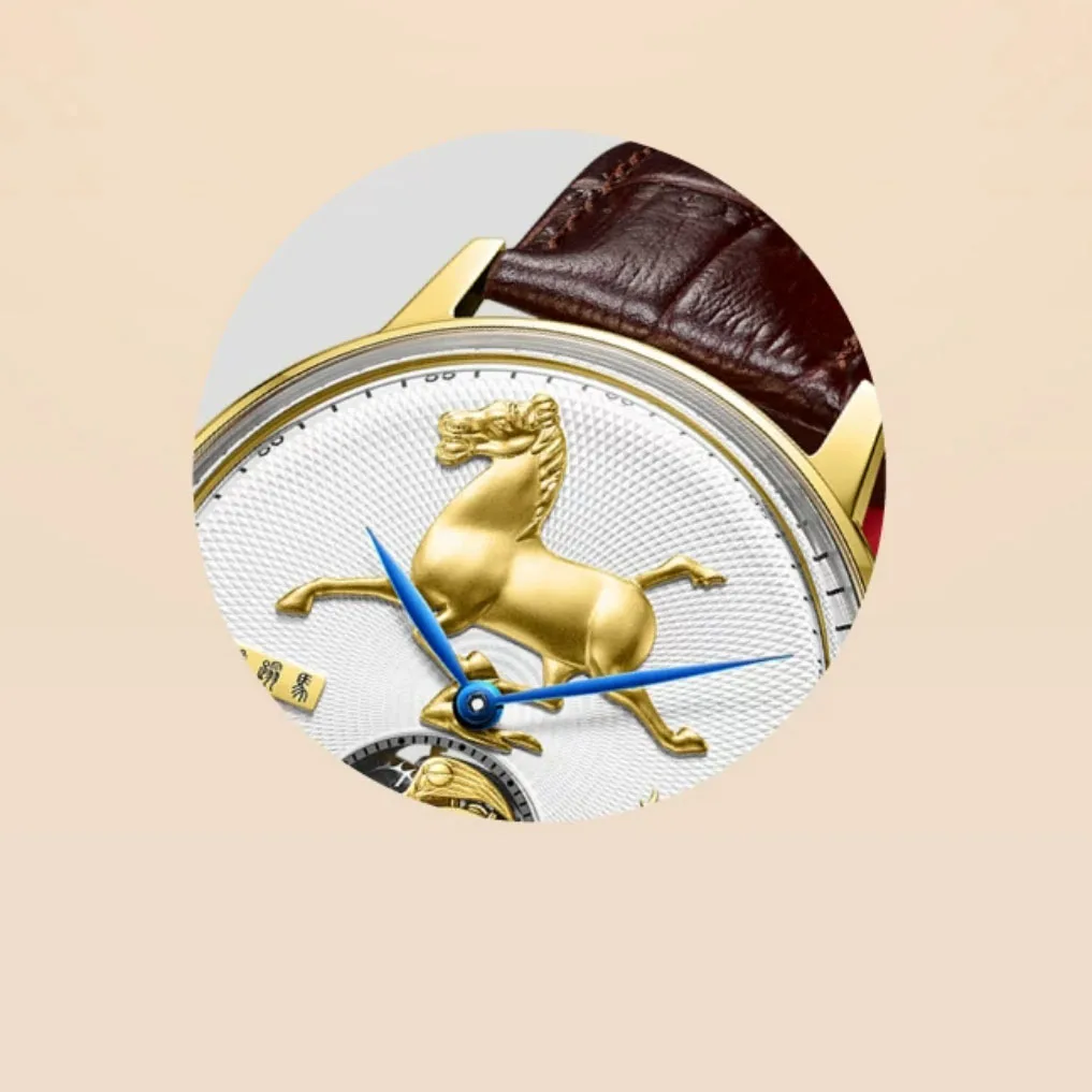 Beijing Watch men's automatic watch skeleton watch mechanical watch for men Beijing Flying Horse of Gansu Tourbillon Watch 43mm