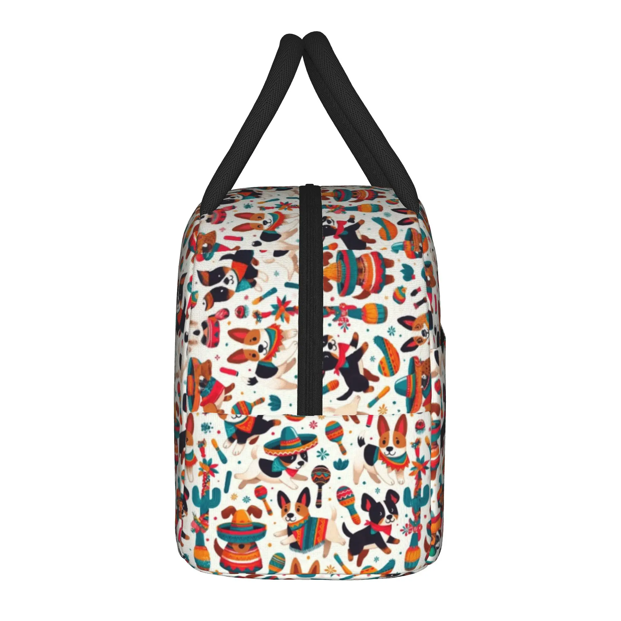 Cinco De Mayo Mexican Fiesta Llama Dogs Insulated Lunch Bags Meal Container Thermal Bag Tote Lunch Box Beach  Food Handbags