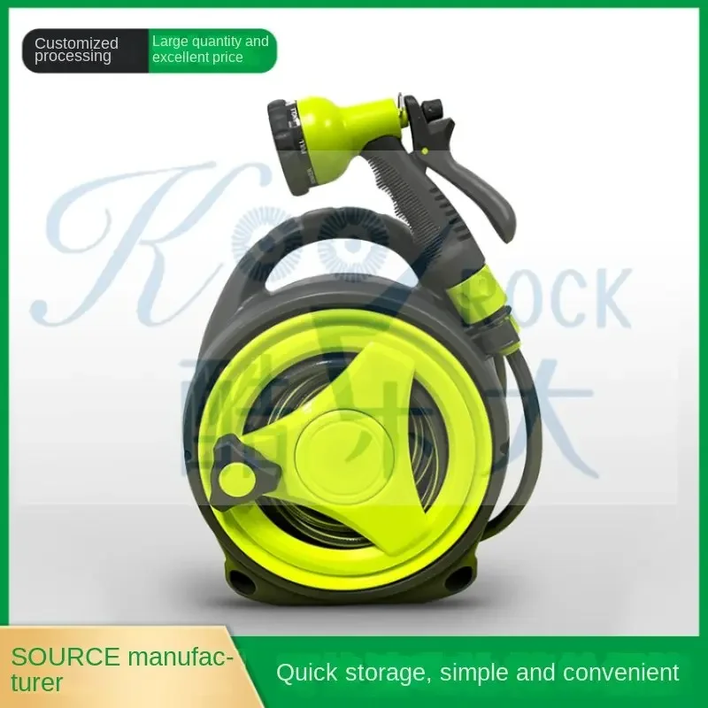 Garden Retractable Hose Reel, Portable 10M(out)+1.5M(in) for Garden Watering, Car Washing, Pet