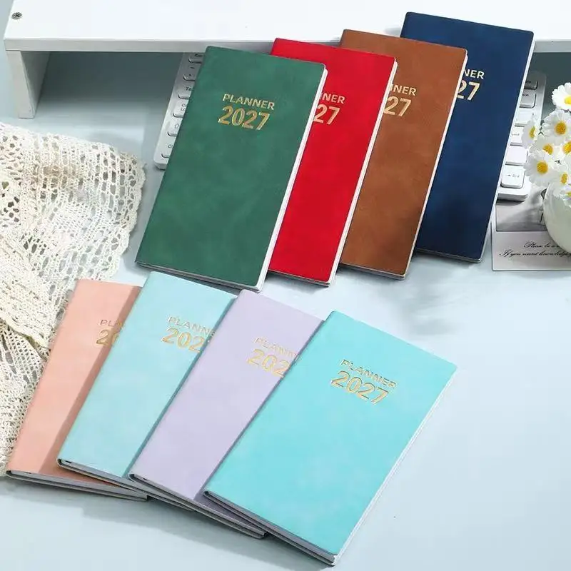 2027 A6 Mini Daily Planner,Pocket-Sized 365-Day Agenda Notebook,Portable English Calendar Journals for On-the-Go Organization