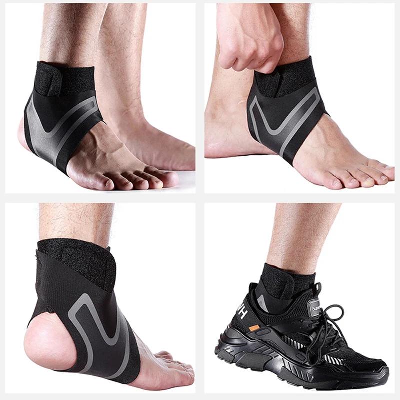 Sport Ankle Support Elastic Ankle Brace Guard Compression Stabilizer Tendon Pain Relief Strap for Men Women Fitness Accessories