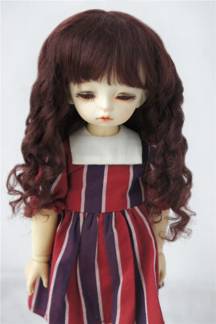 JD162 1/12 1/8 1/6 1/4 1/3 롱 로맨틱 사우베이지 웨이브 모헤어 BJD 가발 OB11 YOSD MSD SD DOD 인형 액세서리