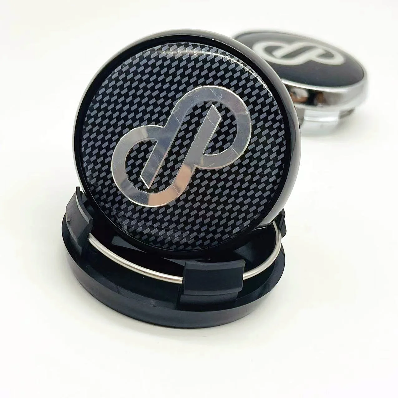 

4PCS JDM Sport Wheel Cap 65mm OD & 60mm Clip ENKEI Rim Caps Wheel Center Caps Car Cover Hub Cap Black & Silver