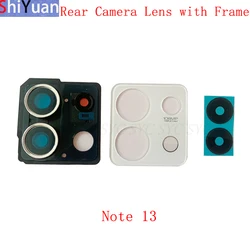 Rear Camera Lens with Frame Holder Housing Cover For Xiaomi Redmi Note 13 Back Camera Frame with Lens Replacement Parts