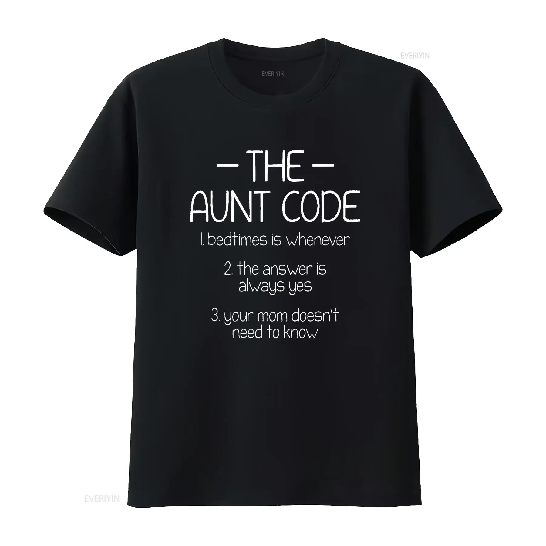 Womens The Aunt Code Bedtimes Is Whenever Answer Always Yes T Shirt Black 2XL vintage Washed Stylish homme graphic fashion