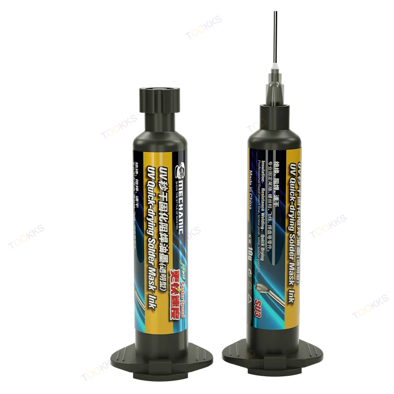 

MECHANIC SU3 10G УФ-прозрачная полиэтиленовая маска для ремонта мобильных телефонов, прыгающая проволока, быстросохнущая отверждающая сварочная паста, флюсовое масло