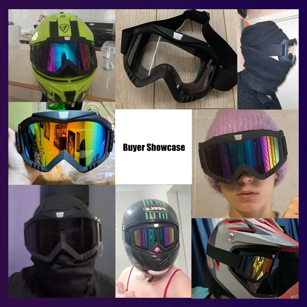 Protective Goggles Outdoor Motorcycle Windproof Sandproof Eyewear Tactical Anti-Explosion Face Shield Motocross Ski Glasses