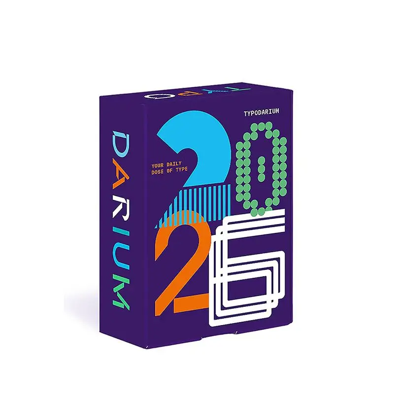 

Календарь на 365 дней на 2026 год — креативный дизайн шрифта