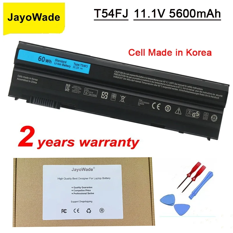 Batería Inteligente T54FJ de 60Wh para Portátiles DELL Latitude E5420 E5430 E5520 E5530 E6420 E6430 E6520 E6530 y Inspiron 7420 7520 T54FJ