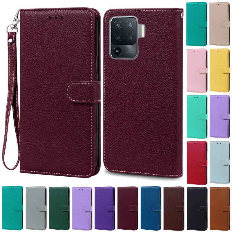 For OPPO A94 Case A94 4G CPH2203 Case Silicone Wallet Flip Cover For OPPO A94 5G Case CPH2211 OPPOA94 A 94 Phone Case Fundas