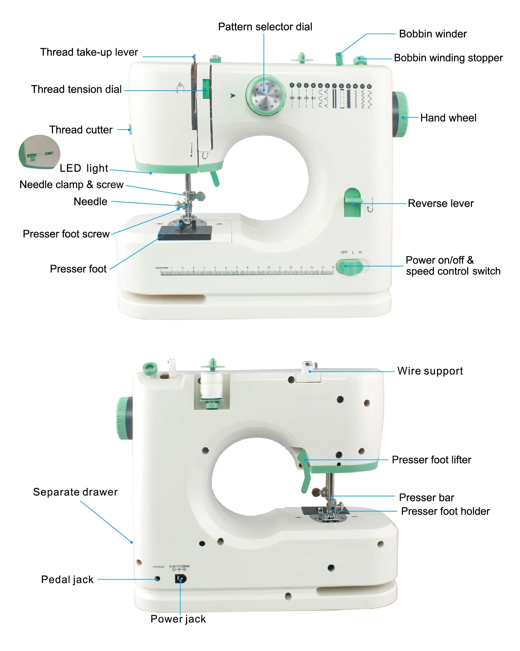 Yunyi VOF sewing machine FHSM-520 household overlock sewing machine price Nahmaschine