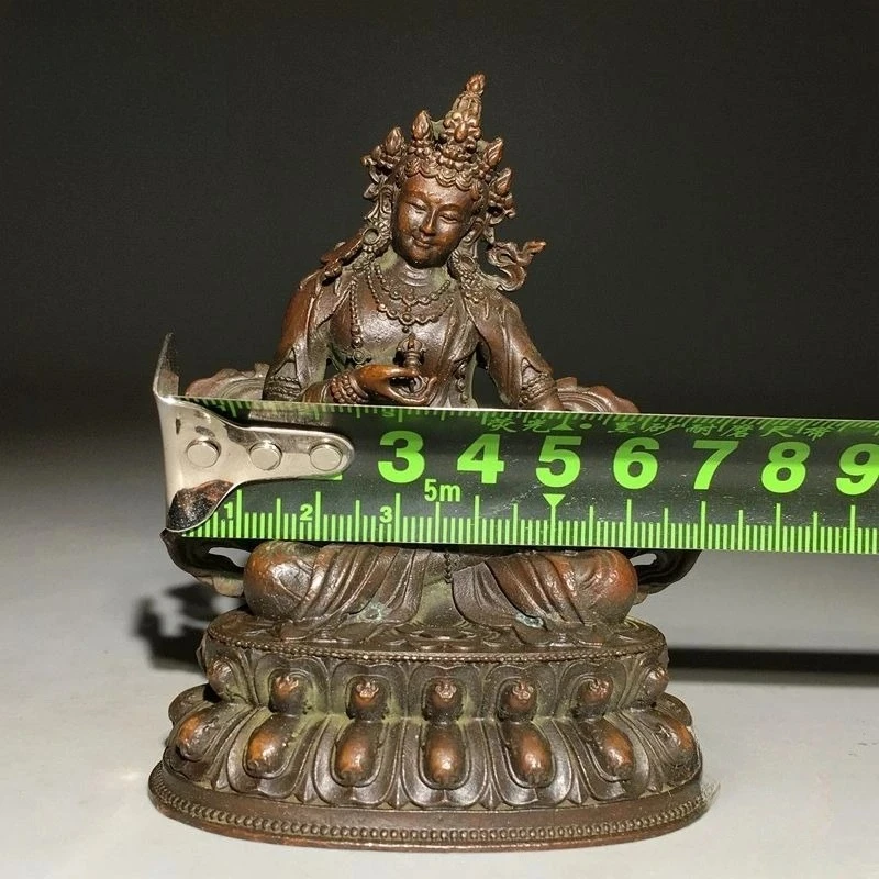 Antique Tibetan Buddhist Vajrasattva Copper Statue Buddhist Artifacts Shrine Monk Offering  Home Decor