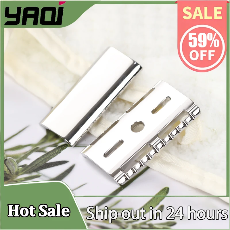 YAQI Ghost 70SP 316 Stainless Steel Polished Safety Razor Head with 0.7mm Blade Gap - Precision Shaving Tool for Barber Grade