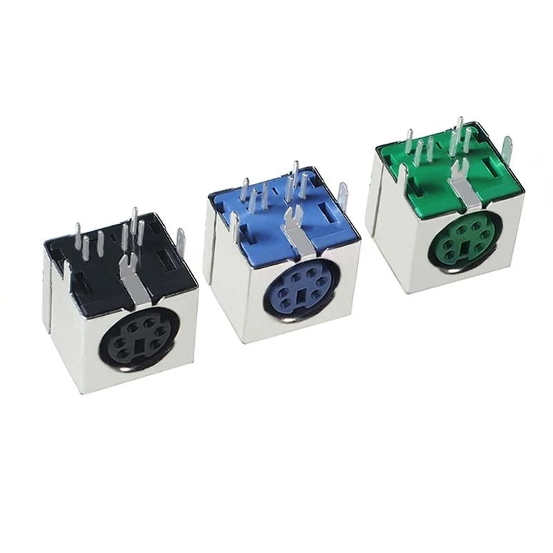 

10PCS PS2 socket 6P purple/green/black 6 cores, keyboard and mouse socket PS-2 interface S terminal, all-inclusive