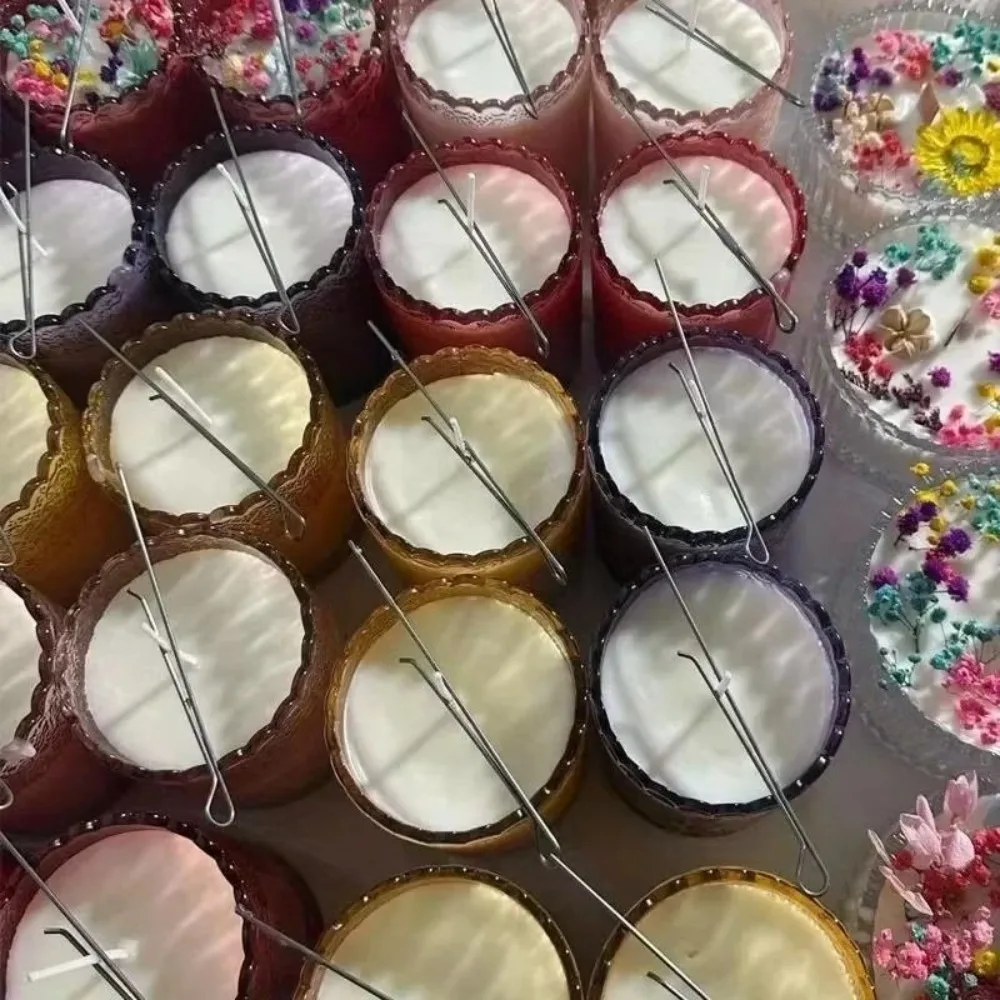 20PCS Stainless Steel Candle Wick Holder Heat Resistant Reusable Wick Centering Device Mini Size Wick Fixer Clip