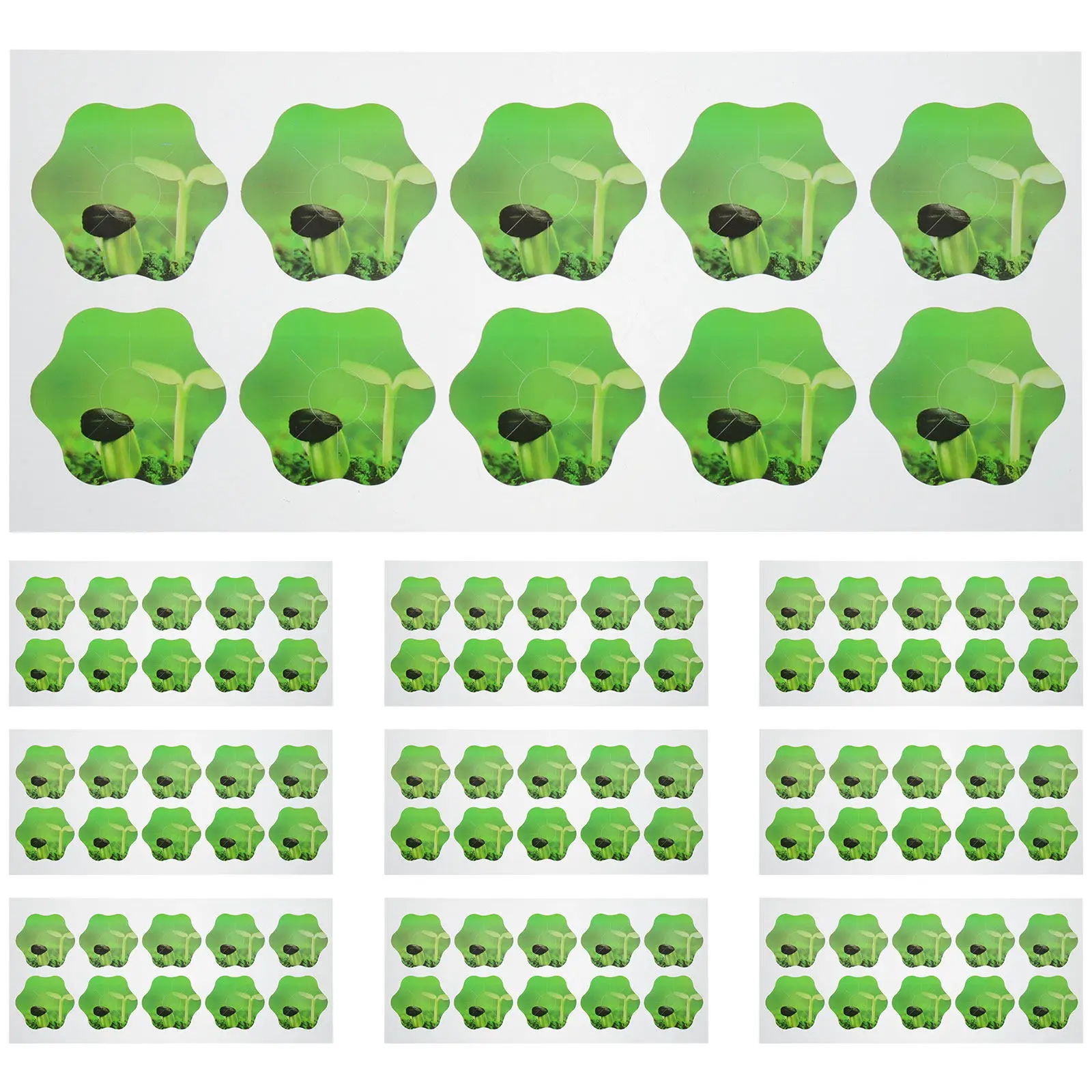 10Sheets Intelligent Hydroponic PVC Seed Pot Labels Flower Shape Plant Grow Stickers Garden Pot Tags Plant Grow Labels