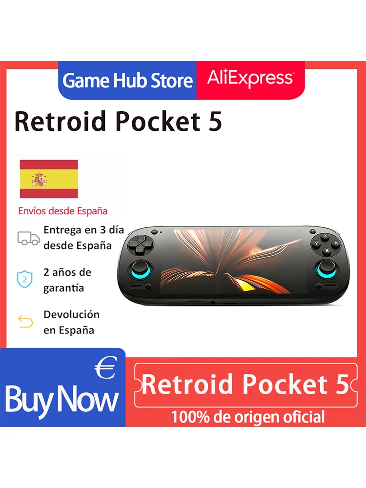 Retroid Pocket 5 (RP5) Tragbare Handheld-Spielekonsole, 5,5 Zoll 1080P OLED HD-Display, Android 13,5000 mAh, perfekte Weihnachtsgeschenke