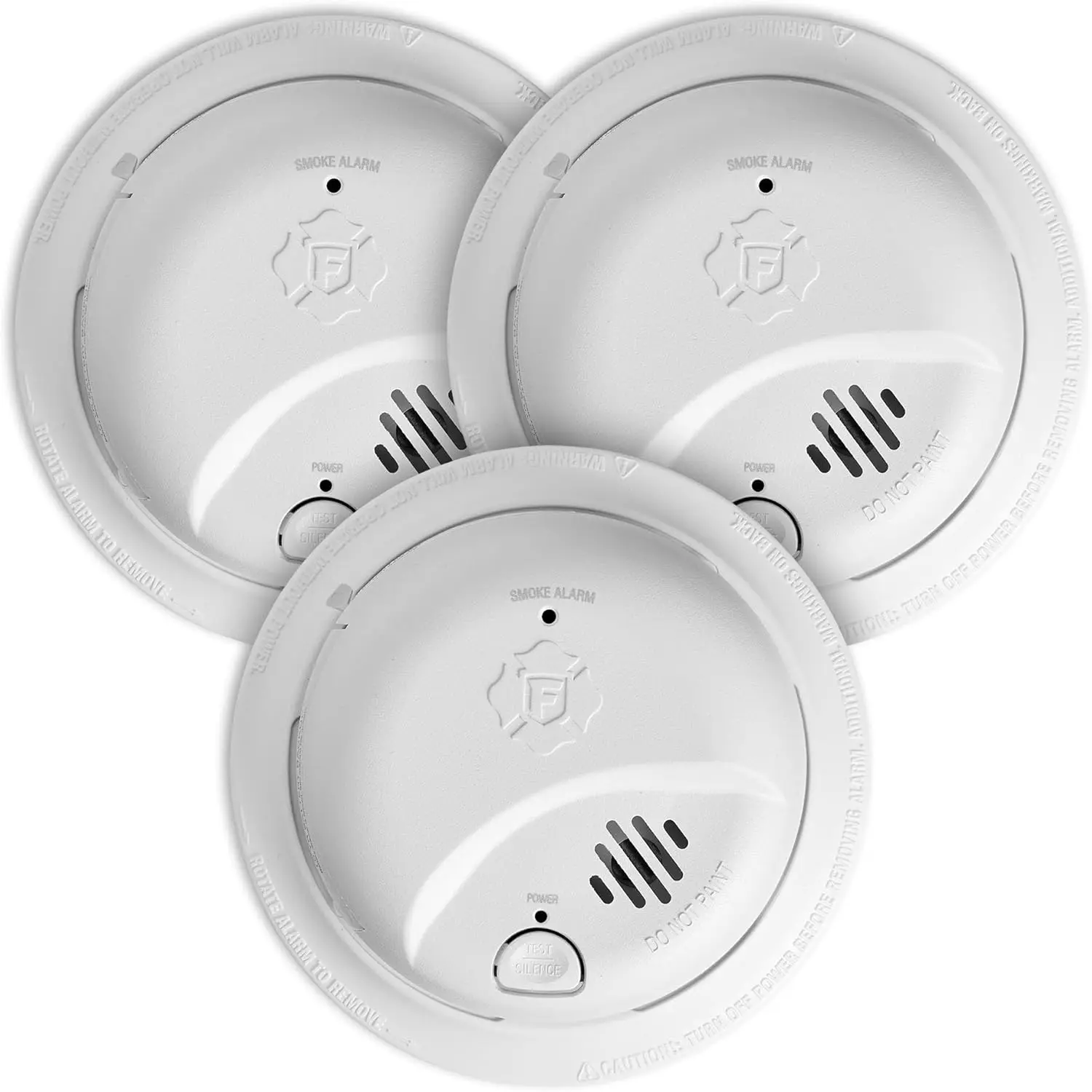 

Hardwired Smoke Alarm with 10-Year Battery Backup, Interconnectable Detector, 3-Pack for Home Safety