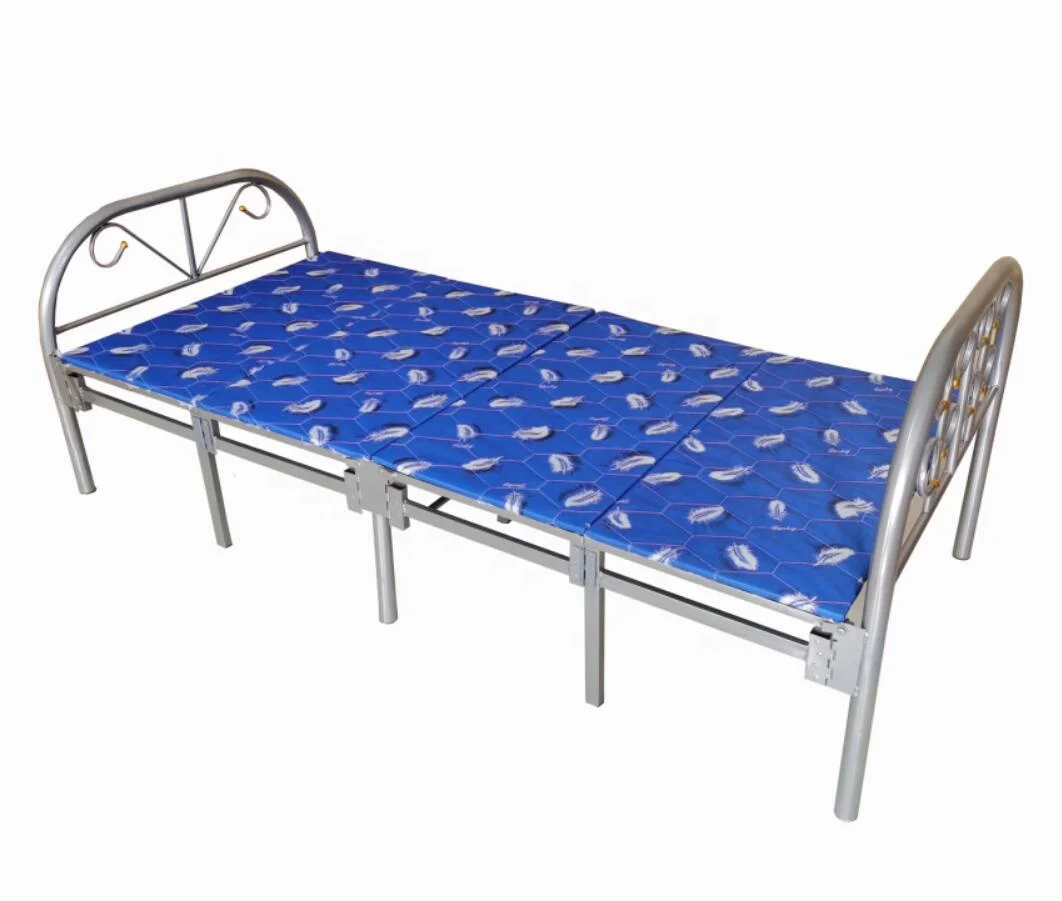 

Folding Bed Metal Bed Factory Direct Cheap Comfortable Iron Single Camping Folding Price for Adults Home Furniture Bedroom 400kg