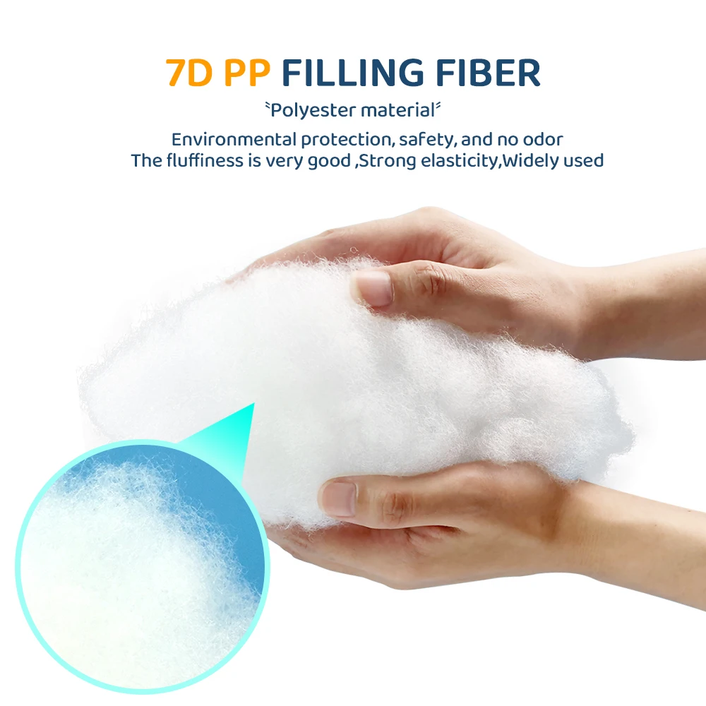 Fibra de algodão PP EPE, fibra DOWN-LIKE, material de enchimento ecológico, enchimento não tecido DIY, qualidade, 7D, 100g, 500g, 1kg