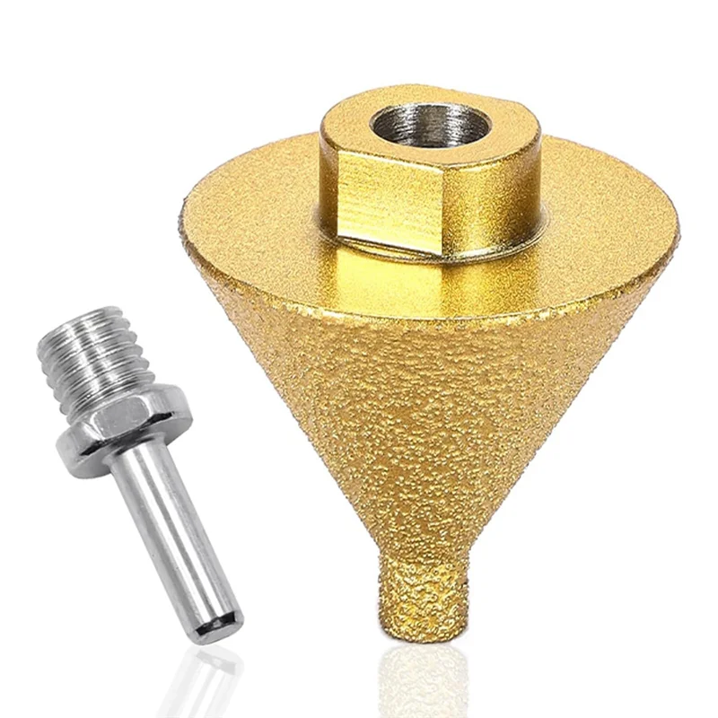 

COME Diamond Beveling Chamfer Bit(38Mm) Cone For Hole Enlarging Trimming- M10 Thread In Marble, Porcelain,