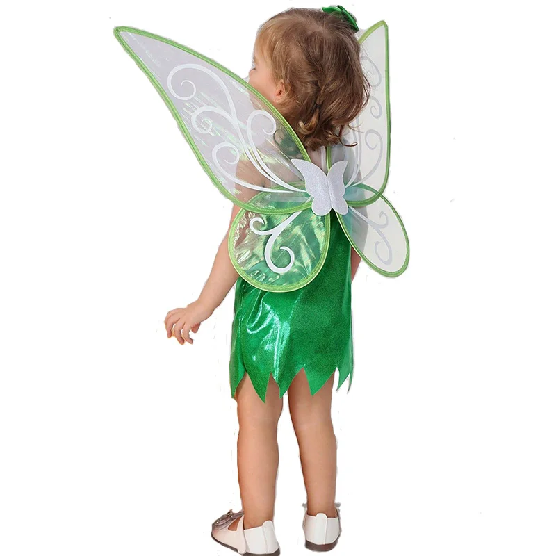 2024 New Arrival Green Fairy Baby Tiny Dress Halloween Costumes Tinker Bell Costume for Infants