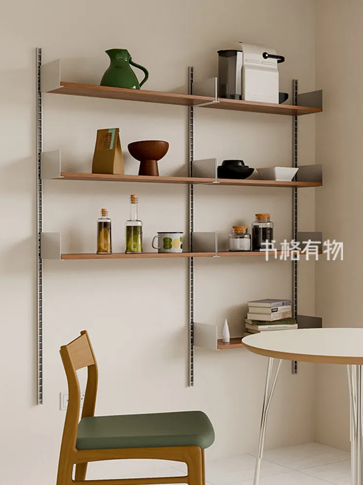 HYS Track Shelving System - Adjustable Wall-Mounted Display Rack for Living Room Accent Walls