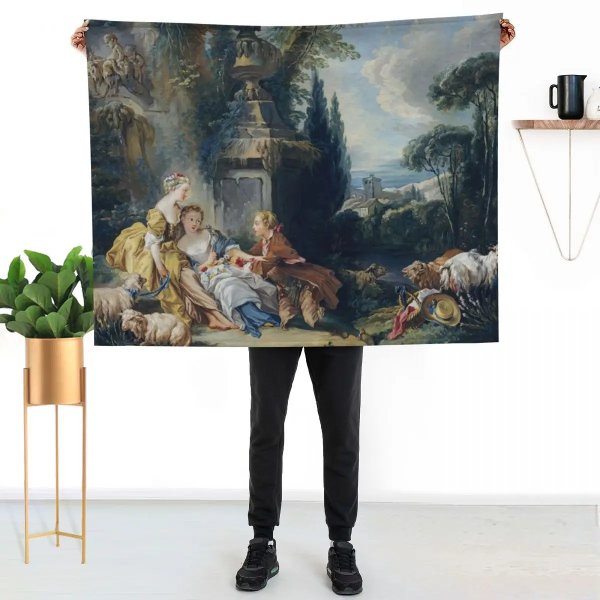 

Pastoral Scene Franois Boucher Throw Blanket Lightweight Warm Blanket for Travel Camping