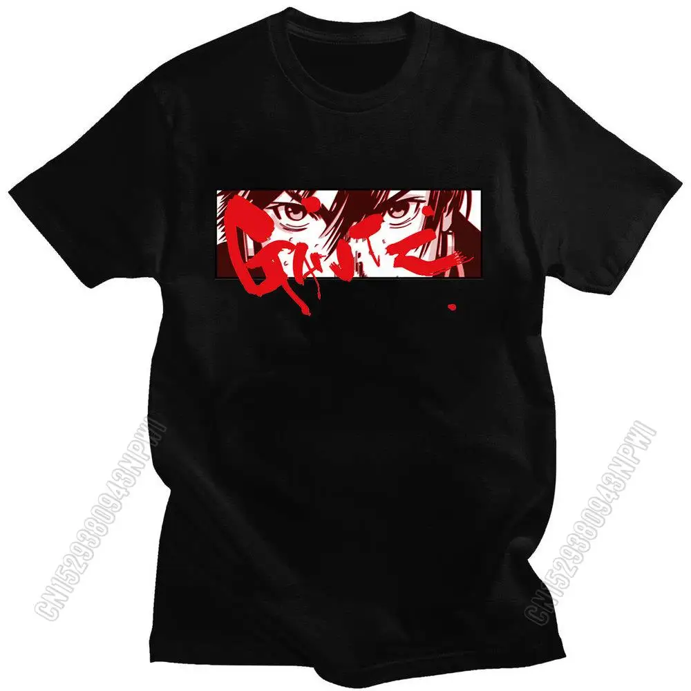 Camiseta con estampado de Ojos de Gantz para hombre y mujer, camisa de Anime japonés de 100% algodón, ropa de calle de manga corta, camisetas Unisex, Tops 2024