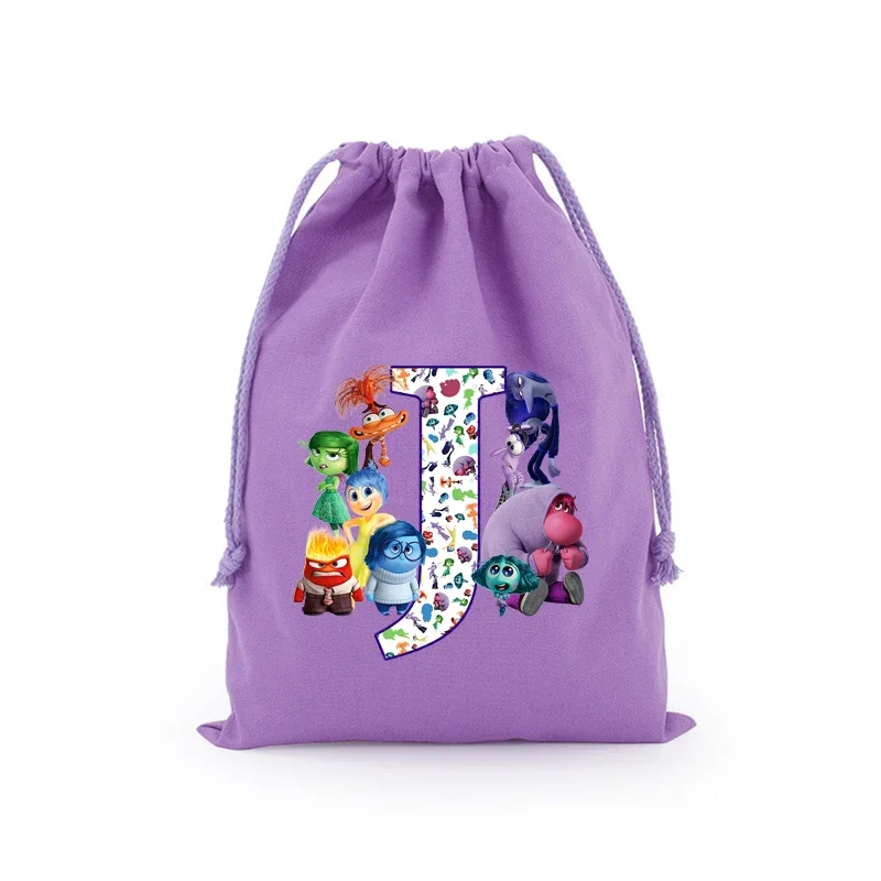 Disney Inside Out 2 Kids Cartoon Cute Drawstring Bag Girl Boy Anime Printed Storage Children Gift Candy Bags Kawaii Handbag Gift