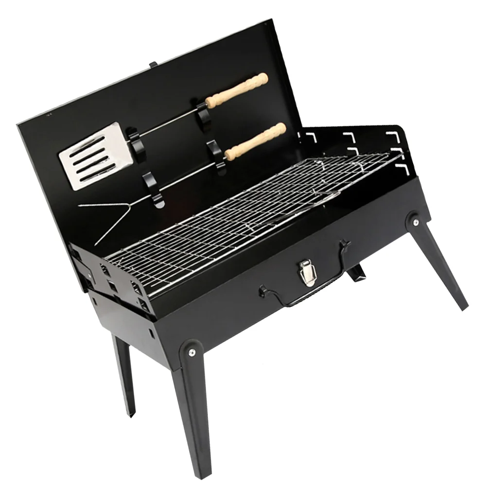 

Folding Charcoal Grill Portable Gas Outdoor Barbecue Griddle Pan BBQ Stove Foldable