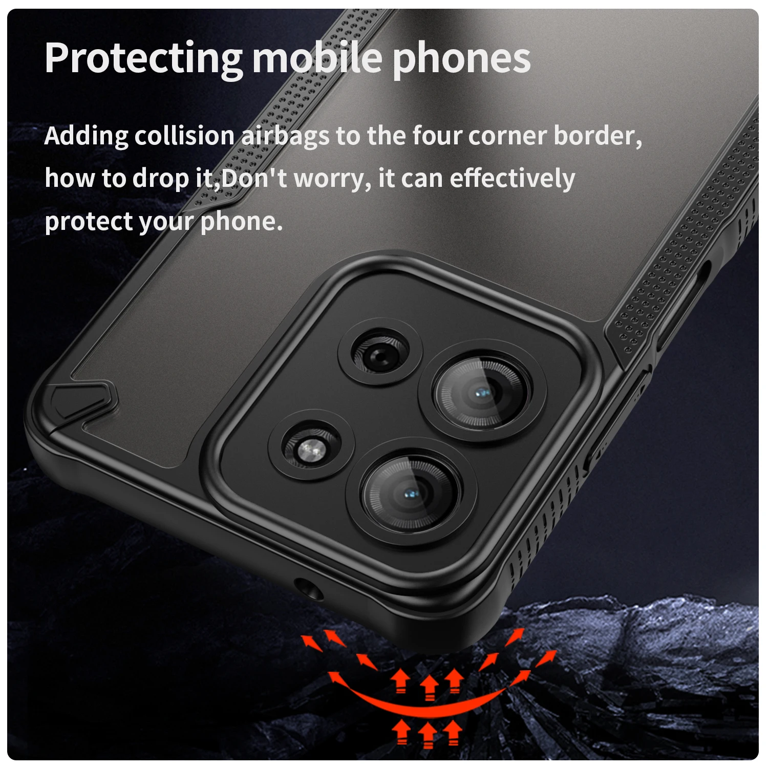 Hybrid Rugged Protective Armor Case For Motorola Moto G35 G55 G75 5G Cover Shockproof Coque Fundas Capa
