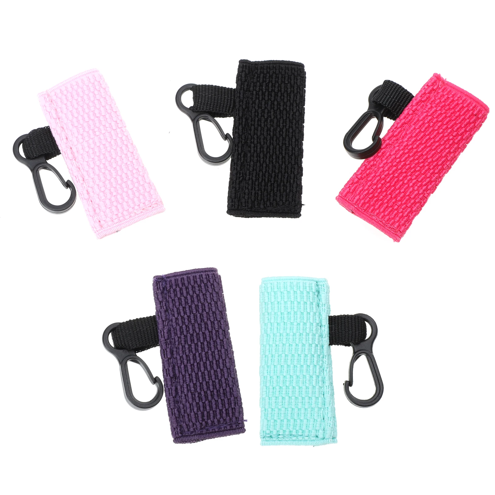 

5pcs Lipstick Protective Cover Keychain Carrying Sleeve For Travel Lip Balm Holder Portable Lip Cream Cover Outdoor Use