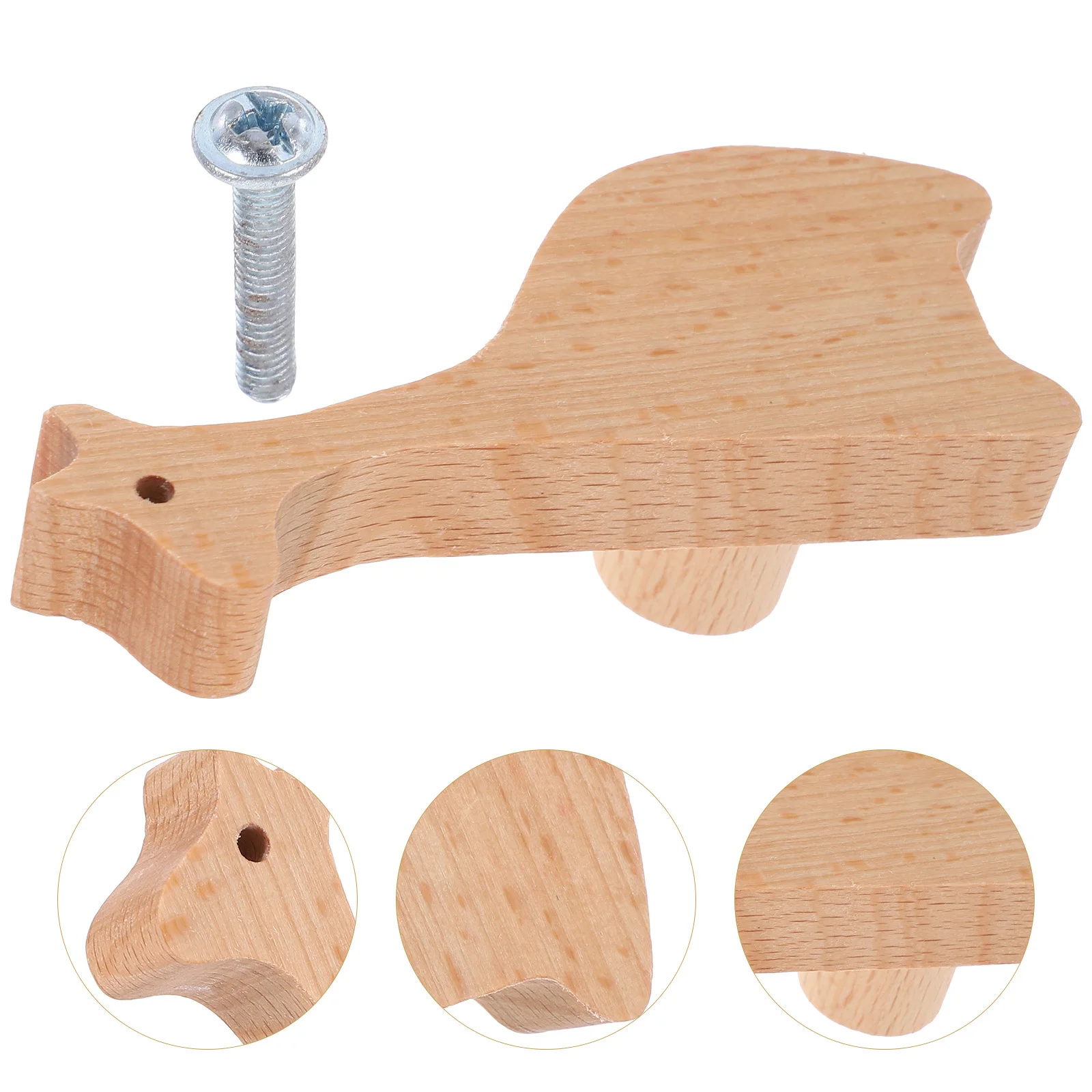

Wooden Animal Shaped Giraffe Cabinet Door Pull Knob Replacement Cartoon Drawer Pull Handle for Dressers Wardrobes Kitchen