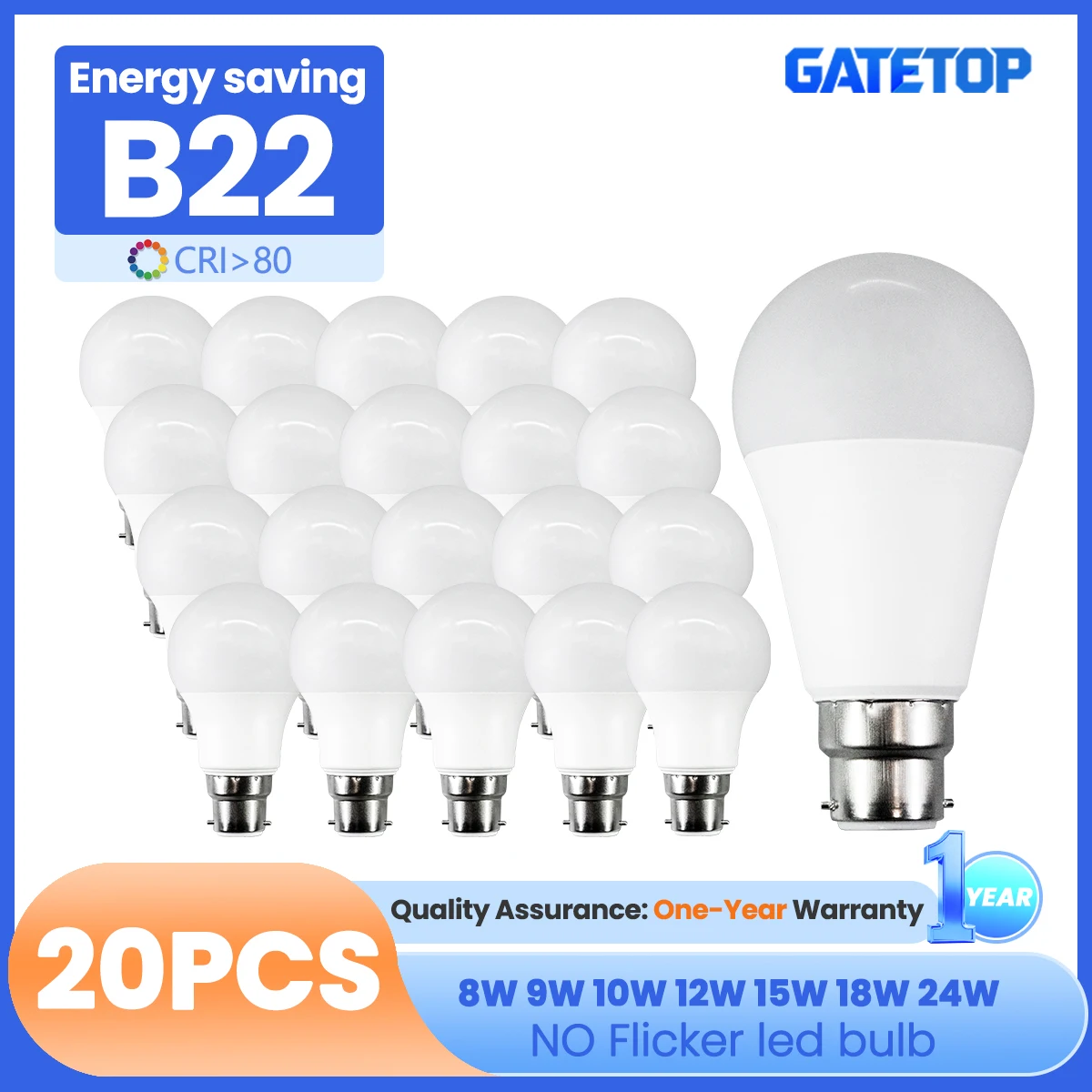 

20 шт. светодиодные лампы высокого качества B22 AC220V 110V лампы теплое освещение для декора гостиной Lampara Led Bombilla Inteligente