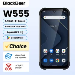 Global Version UNIWA W555 4G NFC Smartphones Android 12 3G+32G 5.71 Inch Quad Core Mobile Phones 4000mAh 13MP Rear Camera PTT