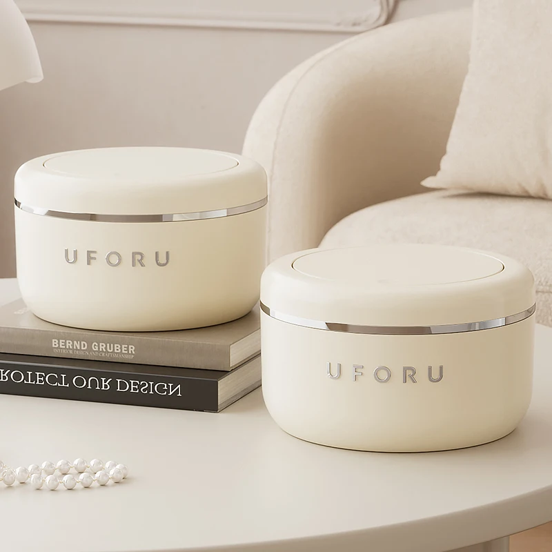 UFORU Living room trash can high appearance level with lid light luxury large capacity office bedroom trash can