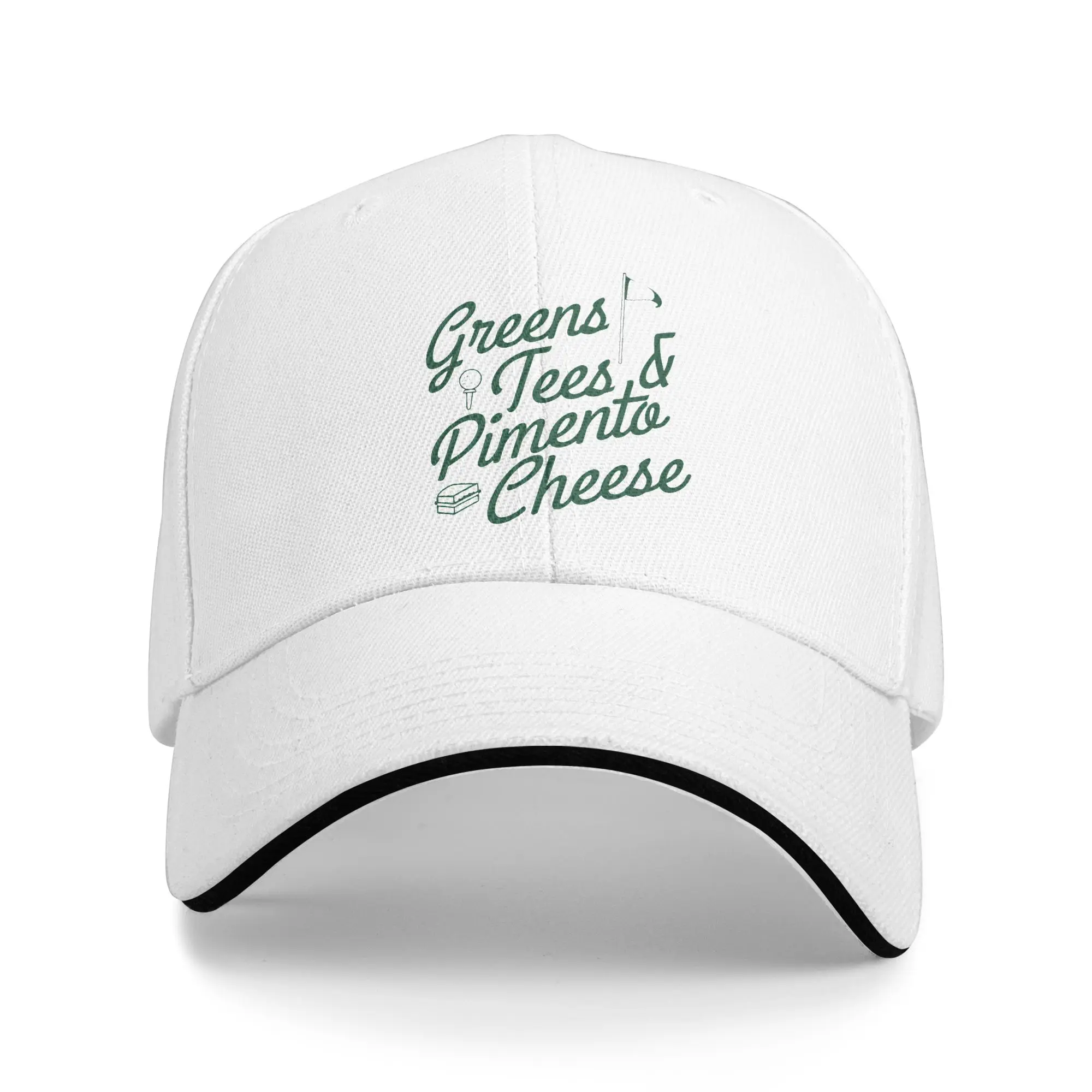 Greens Tees Pimento Cheese  Sun Baseball Cap  Summer Casual Trucker Hat For Female Male Outdoor Sports Baseball Caps